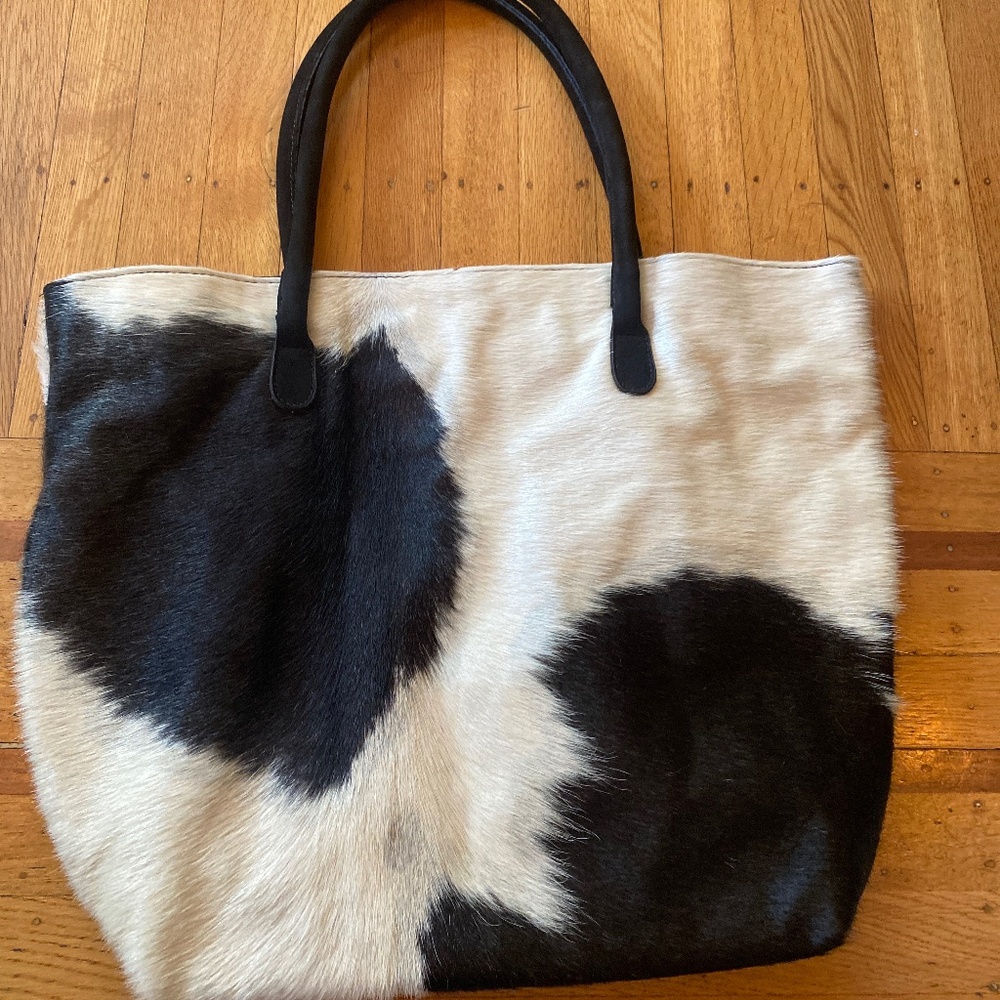 Cow Pattern Purse - real cow hide